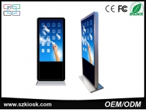중국 65 인치 무료 스탠딩 광고 LCD 터치 스크린 디지털 간판 키오스크 광고 공장