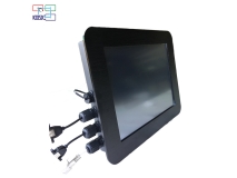 Fanless black/silver 15inch IP65 touch screen industrial all in one pc