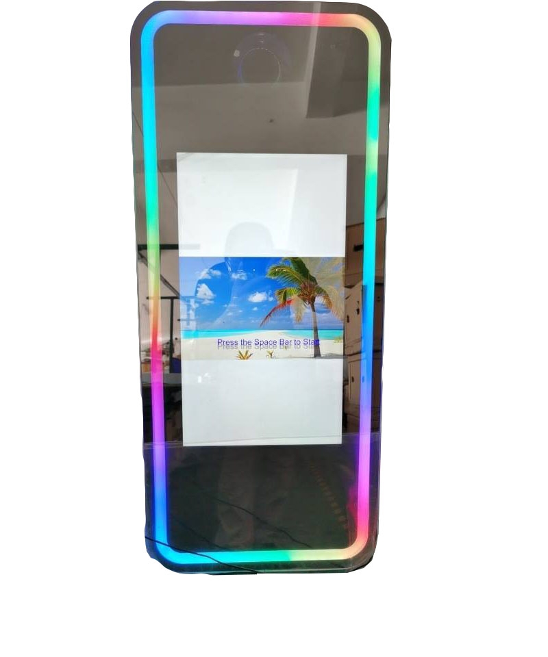 magic mirror multi touch kiosk for photo booth me