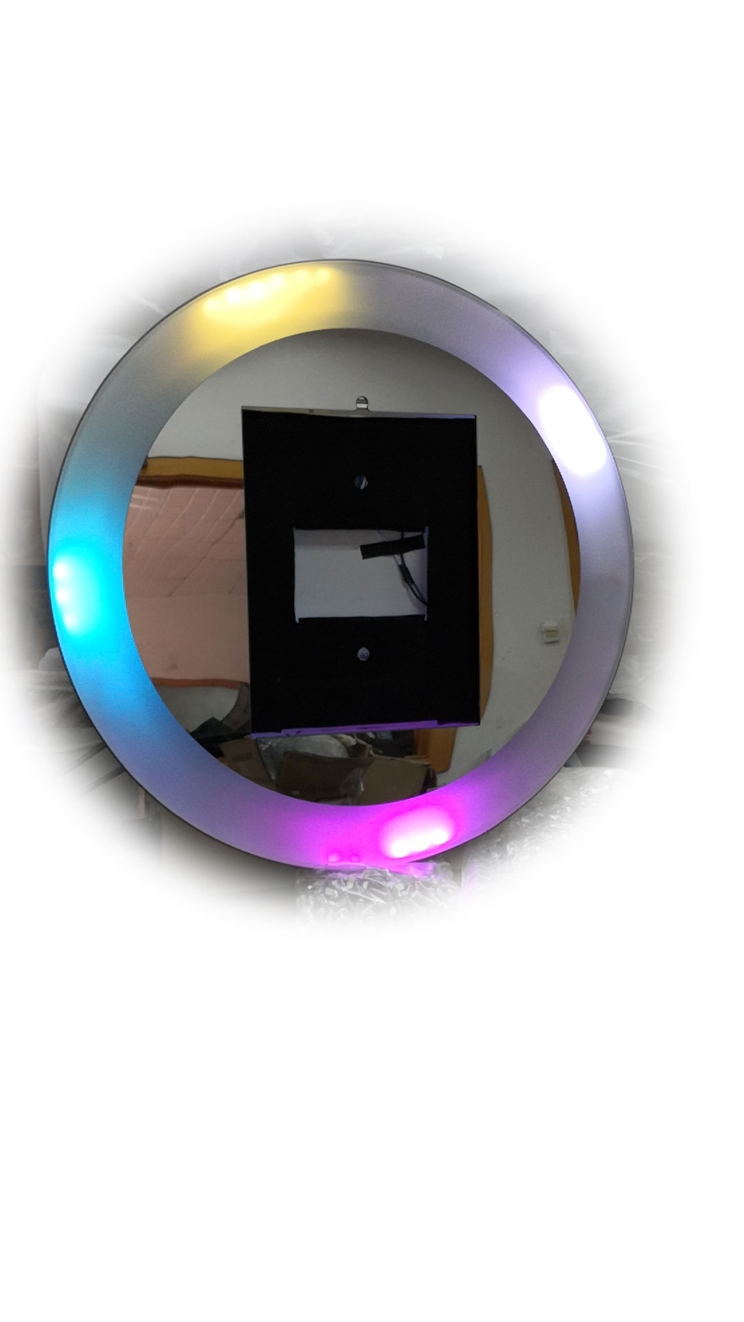 la luce ad anello in plastica regola da 3200 a 6500 e la musica a colori di viaggio RGB per ipad 10.5 roamer con cabina fotografica