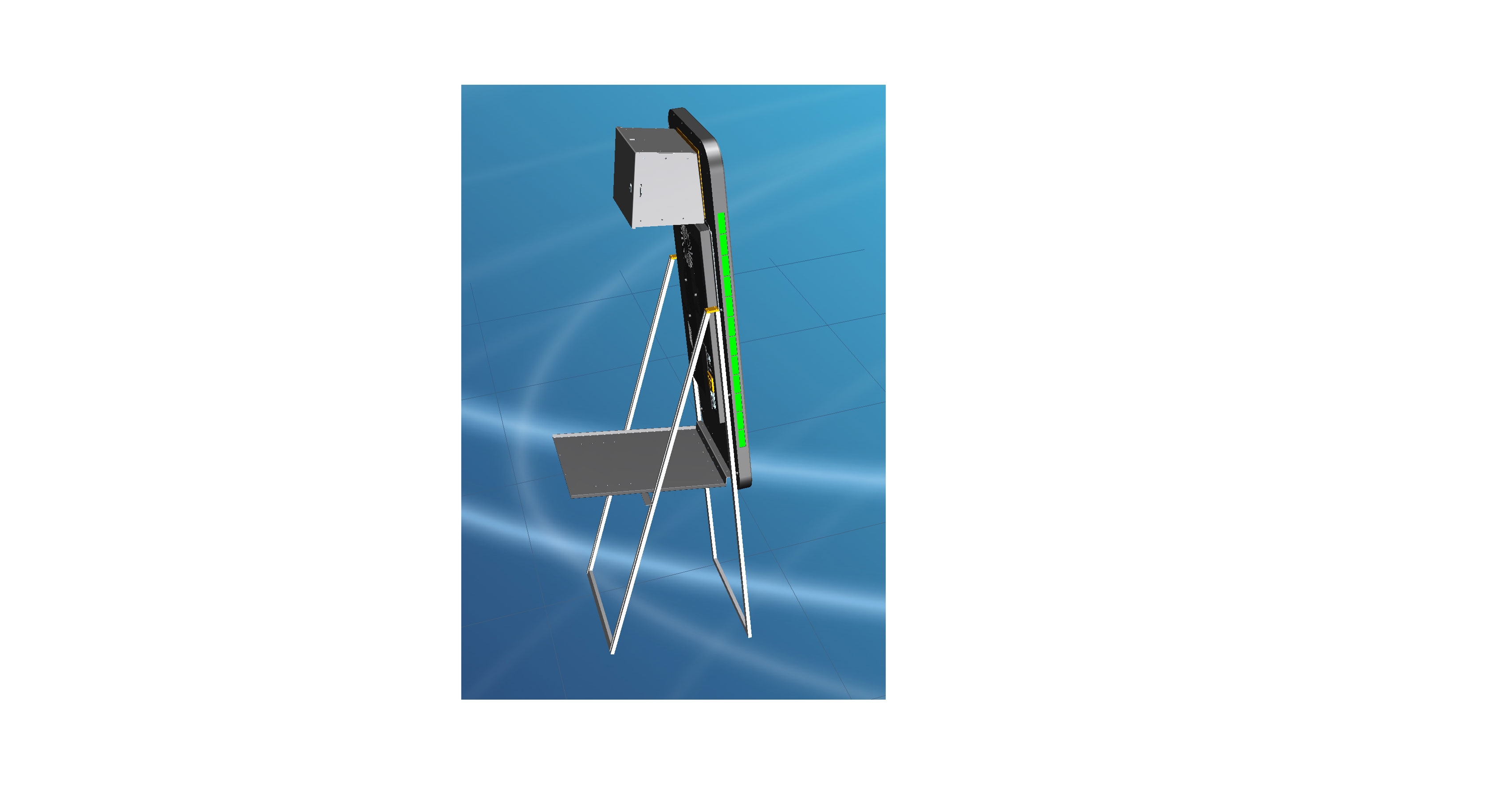 social mirror photo booth with flash light i5 mini pc slide mount 1700mm heighter